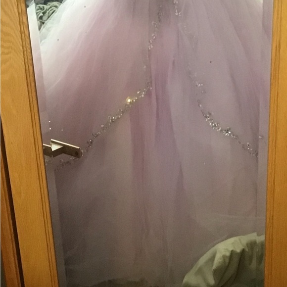 Vizcaya Quinceanera dress- Lavender-White like new! - Picture 3 of 5